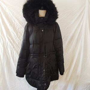 Lane Bryant Black Hooded Puffer Coat Size 18/20